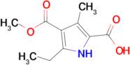 5-Ethyl-4-(methoxycarbonyl)-3-methyl-1H-pyrrole-2-carboxylic acid