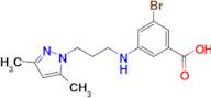 3-Bromo-5-((3-(3,5-dimethyl-1H-pyrazol-1-yl)propyl)amino)benzoic acid