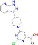 6-(4-(1H-Pyrazolo[3,4-b]pyridin-3-yl)piperidin-1-yl)-2-chloropyrimidine-4-carboxylic acid