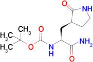 tert-Butyl ((S)-1-amino-1-oxo-3-((S)-2-oxopyrrolidin-3-yl)propan-2-yl)carbamate