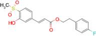 (E)-4-Fluorophenethyl 3-(3-hydroxy-4-(methylsulfonyl)phenyl)acrylate