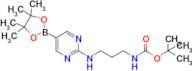 tert-Butyl (3-((5-(4,4,5,5-tetramethyl-1,3,2-dioxaborolan-2-yl)pyrimidin-2-yl)amino)propyl)carbama…