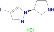 (S)-4-Iodo-1-(pyrrolidin-3-yl)-1H-pyrazole hydrochloride