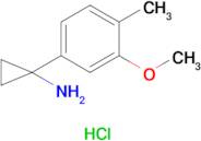 1-(3-Methoxy-4-methylphenyl)cyclopropan-1-amine hydrochloride