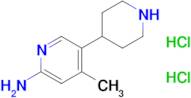 4-Methyl-5-(piperidin-4-yl)pyridin-2-amine dihydrochloride