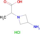 2-(3-Aminoazetidin-1-yl)propanoic acid hydrochloride