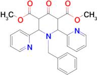 3,5-dimethyl 1-benzyl-4-oxo-2,6-bis(pyridin-2-yl)piperidine-3,5-dicarboxylate