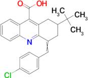 2-Tert-butyl-4-[(4-chlorophenyl)methylidene]-1,2,3,4-tetrahydroacridine-9-carboxylic acid