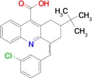 2-Tert-butyl-4-[(3-chlorophenyl)methylidene]-1,2,3,4-tetrahydroacridine-9-carboxylic acid