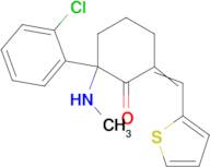 2-(2-Chlorophenyl)-2-(methylamino)-6-(thiophen-2-ylmethylidene)cyclohexan-1-one