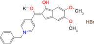(Z)-(1-benzylpyridin-1-ium-4-yl)(5,6-dimethoxy-1-oxo-1H-inden-2(3H)-ylidene)methanolate, potassium salt (hydrobromide)