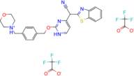 4-(4-((4-(Benzo[d]thiazol-2-yl(cyano)methyl)pyrimidin-1-ium-2-yloxy)methyl)benzyl)morpholin-4-iu...