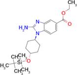 Ethyl 2-amino-1-[trans-4-[(tert-butyldimethylsilyl)oxy]cyclohexyl]-1H-benzo[d]imidazole-5-carboxyl…