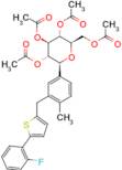 (2R,3R,4R,5S,6S)-2-(acetoxymethyl)-6-(3-((5-(2-fluorophenyl)thiophen-2-yl)methyl)-4-methylphenyl)t…