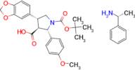 (R)-1-phenylethanamine (2S,3S,4R)-4-(benzo[d][1,3]dioxol-5-yl)-1-(tert-butoxycarbonyl)-2-(4-meth...