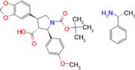 (R)-1-phenylethanamine (2R,3R,4S)-4-(benzo[d][1,3]dioxol-5-yl)-1-(tert-butoxycarbonyl)-2-(4-methox…