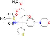 (R)-methyl 5-((S)-1,1-dimethylethylsulfinamido)-5-(4-morpholinophenyl)-3-oxo-5-(thiophen-3-yl)pe...