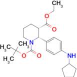 (2R,3S)-1-tert-butyl 3-ethyl 2-(4-(cyclopentylamino)phenyl)piperidine-1,3-dicarboxylate