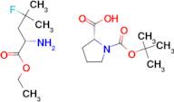 (S)-ethyl 2-amino-4-fluoro-4-methylpentanoate (R)-1-(tert-butoxycarbonyl)pyrrolidine-2-carboxylate