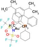 2-Dicyclohexylphosphino-2',4',6'-triisopropylbiphenyl gold(I) bis(trifluoromethanesulfonyl)imide