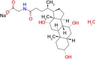 Glycine, N-[(3α,5β,7α,12α)-3,7,12-trihydroxy-24-oxocholan-24-yl]-, monosodium salt, monohydrate