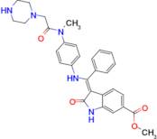 (Z)-Methyl 3-(((4-(N-methyl-2-(piperazin-1-yl)acetamido)phenyl)amino)(phenyl)methylene)-2-oxoindoline-6-carboxylate ( Nintedanib Impurity)
