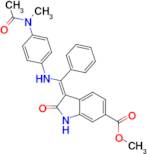 (Z)-Methyl 3-(((4-acetamidophenyl)amino)(phenyl)methylene)-2-oxoindoline-6-carboxylate (Nintedanib Impurity)
