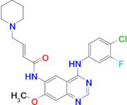 (E)-N-(4-((4-Chloro-3-fluorophenyl)amino)-7-methoxyquinazolin-6-yl)-4-(piperidin-1-yl)but-2-enamid…