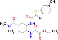 Ethyl 2-(((1S,2R,4S)-4-(dimethylcarbamoyl)-2-(5-methyl-4,5,6,7-tetrahydrothiazolo[5,4-c]pyridine-2-carboxamido)cyclohexyl)amino)-2-oxoacetate (Edoxaban Impurity)