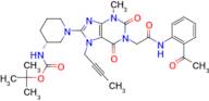 (R)-tert-Butyl (1-(1-(2-((2-acetylphenyl)amino)-2-oxoethyl)-7-(but-2-yn-1-yl)-3-methyl-2,6-dioxo-2,3,6,7-tetrahydro-1H-purin-8-yl)piperidin-3-yl)carbamate (Linagliptin Impurity)
