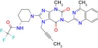 (R)-N-(1-(7-(But-2-yn-1-yl)-3-methyl-1-((4-methylquinazolin-2-yl)methyl)-2,6-dioxo-2,3,6,7-tetrahydro-1H-purin-8-yl)piperidin-3-yl)-2,2,2-trifluoroacetamide (Linagliptin Impurity)