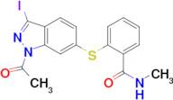 2-((1-Acetyl-3-iodo-1H-indazol-6-yl)thio)-N-methylbenzamide (Axitinib Impurity)