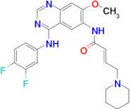 (E)-N-(4-((3,4-Difluorophenyl)amino)-7-methoxyquinazolin-6-yl)-4-(piperidin-1-yl)but-2-enamide (...