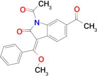 1,1'-(3-(Methoxy(phenyl)methylene)-2-oxoindoline-1,6-diyl)bis(ethan-1-one)