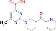 6-Methyl-2-(3-picolinoylpiperidin-1-yl)pyrimidine-4-carboxylic acid