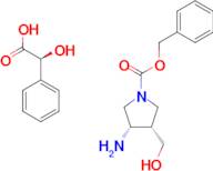 (3S,4S)-benzyl 3-amino-4-(hydroxymethyl)pyrrolidine-1-carboxylate (S)-2-hydroxy-2-phenylacetate