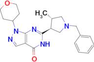 rel-6-((3R,4R)-1-benzyl-4-methylpyrrolidin-3-yl)-1-(tetrahydro-2H-pyran-4-yl)-1,5-dihydro-4H-pyraz…