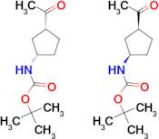 tert-butyl ((1R,3S)-3-acetylcyclopentyl)carbamate compound with tert-butyl ((1S,3R)-3-acetylcycl...