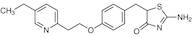 2-Amino-5-[4-[2-(5-ethyl-2-pyridyl)ethoxy]benzyl]thiazol-4(5H)-one