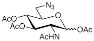 2-Acetamido-1,3,4-tri-O-acetyl-6-azido-2,6-dideoxy-D-glucopyranose