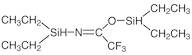 N,O-Bis(diethylhydrogensilyl)trifluoroacetamide [Simultaneous cyclic silylene and silyl derivatizing reagent for GC]