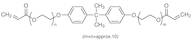 Bisphenol A Polyethylene Glycol Diether Diacrylate (m+n=approx. 10) (stabilized with MEHQ)