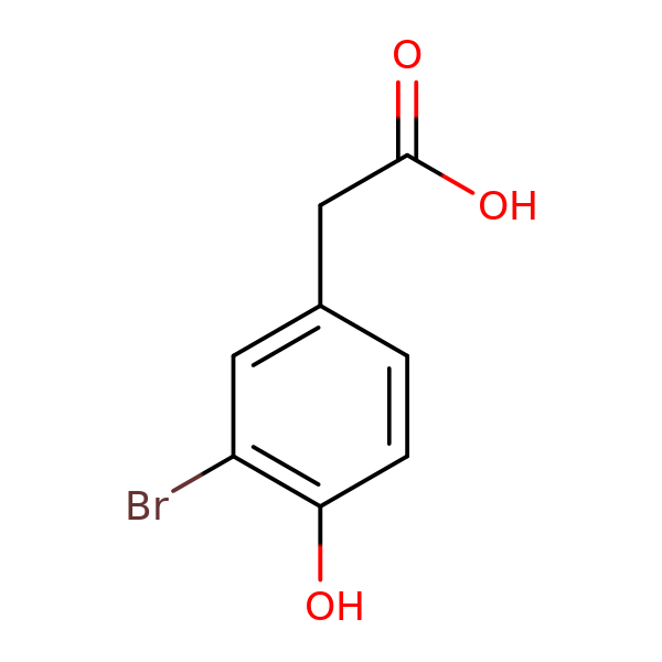 3-Bromo-4-hydroxyphenylacetic acid 38692-80-7 3D… | Cymit Química S.L.