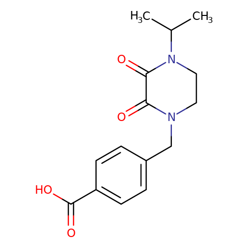 4-[(4-Isopropyl-2,3-dioxopiperazin-1-yl)methyl]benzoic acid 3D-FI128030