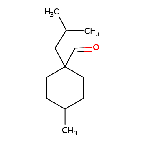 4-Methyl-1-(2-methylpropyl)cyclohexane-1-carbaldehyde