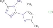 3-(3,5-Dimethyl-1H-pyrazol-1-yl)-5-methyl-4H-1,2,4-triazol-4-amine hydrochloride