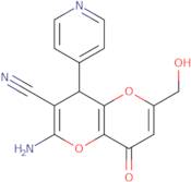 2-Amino-6-(hydroxymethyl)-8-oxo-4-(4-pyridinyl)-4,8-dihydropyrano[3,2-b]pyran-3-carbonitrile