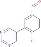 4-Fluoro-3-(pyrimidin-5-yl)benzaldehyde