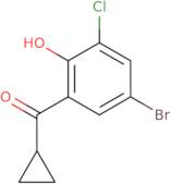 4-Bromo-2-chloro-6-cyclopropanecarbonylphenol