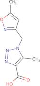 5-Methyl-1-[(5-methyl-1,2-oxazol-3-yl)methyl]-1H-1,2,3-triazole-4-carboxylic acid